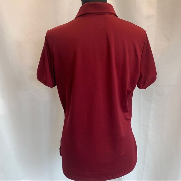 Adidas golf maroon burgundy red polo shirt short sleeve collared Sz L NWOT - Picture 4 of 9